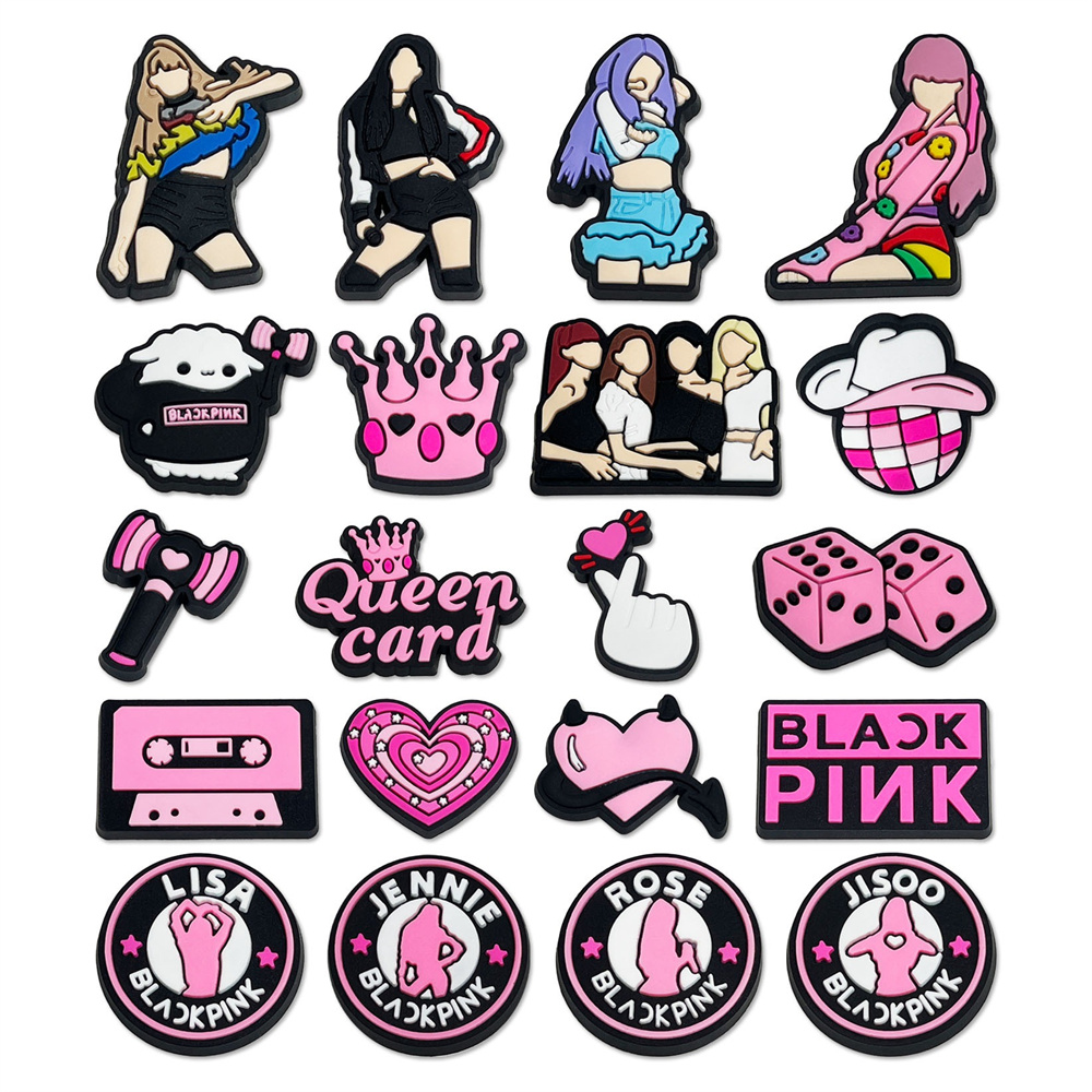 Gardening Tools Pink - 20pcs Musical Pink Black Shoe Charms