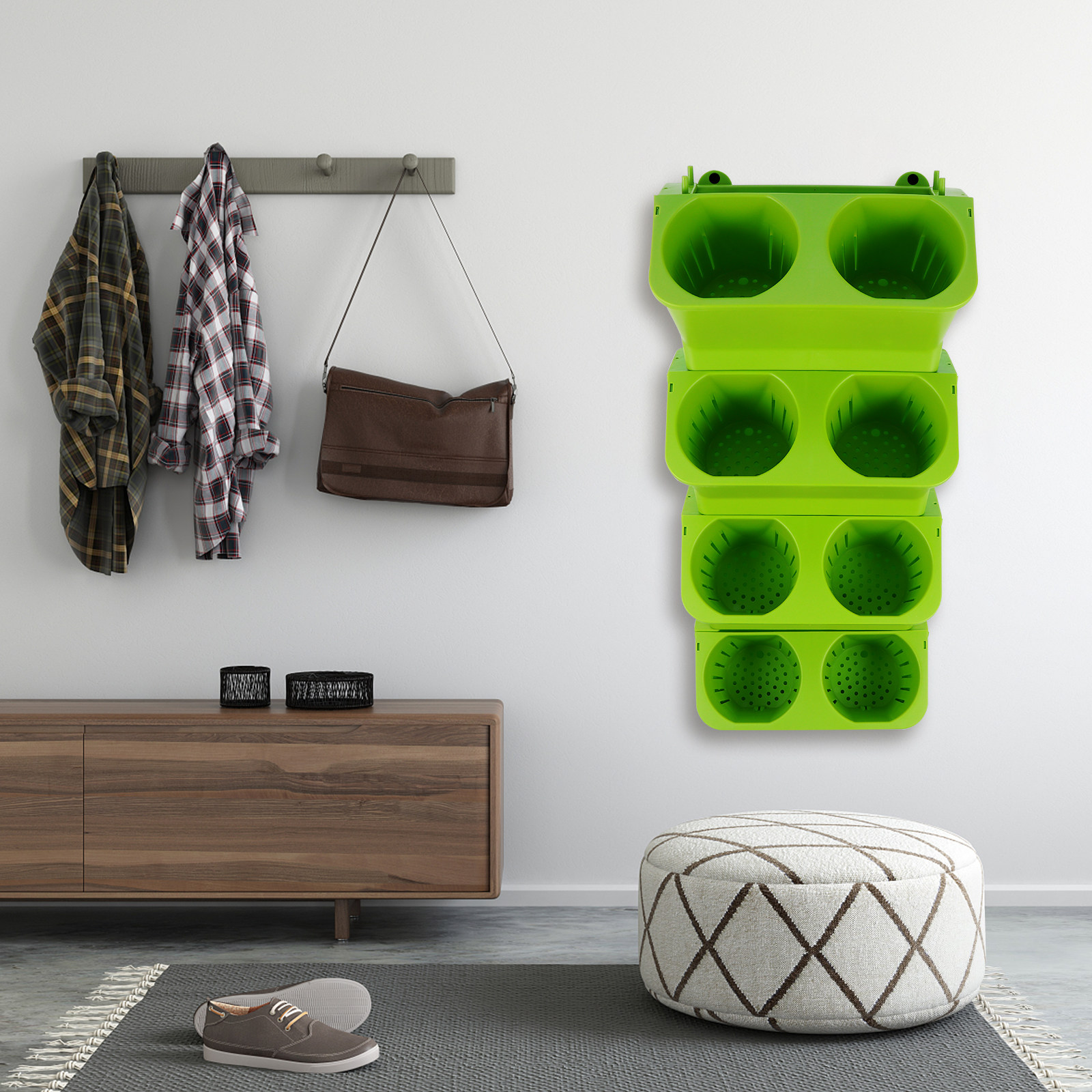 Self-Watering Planter - 4Pcs Vertical Wall Planter Set Self