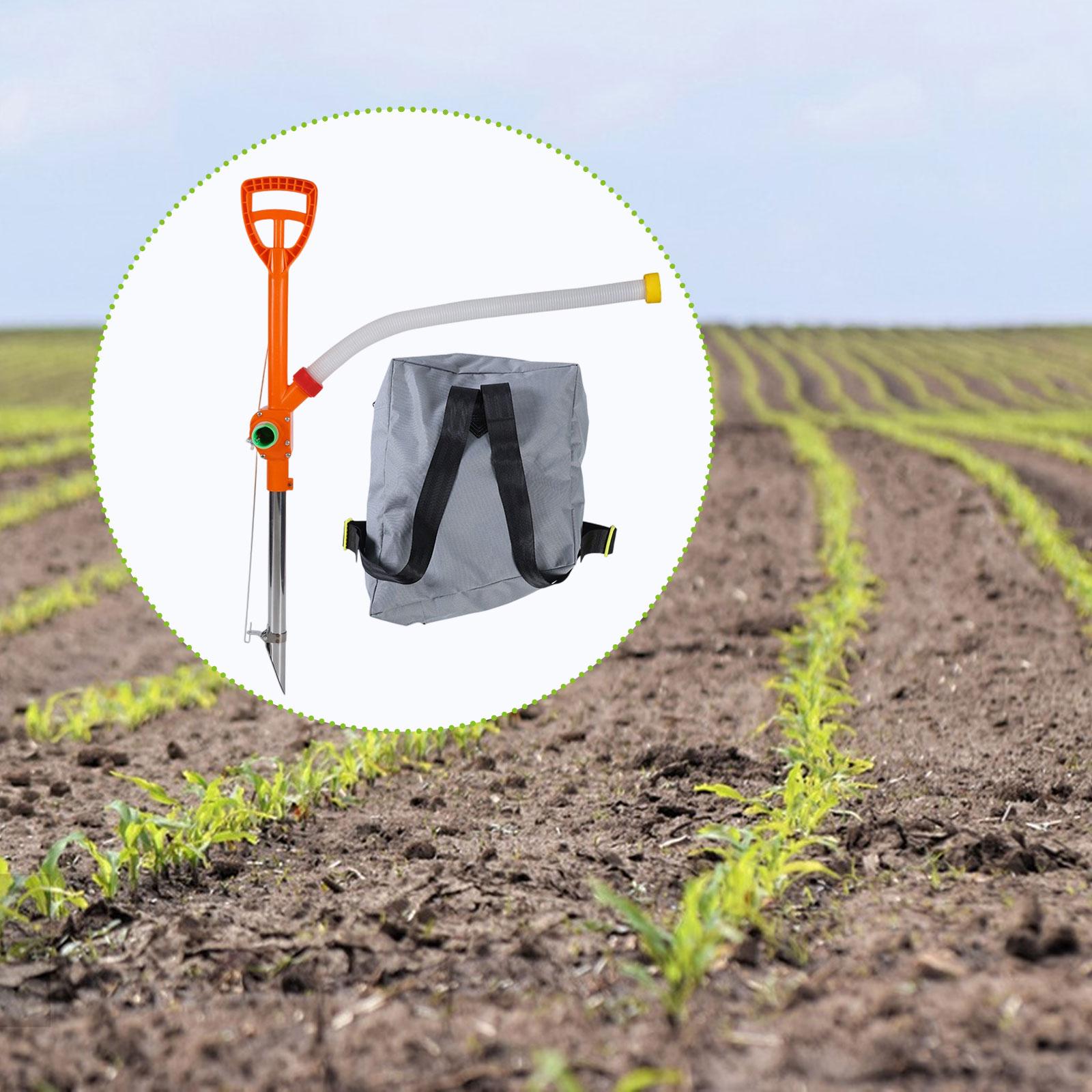 Fertilizer Dispenser - Hand Crank Manual Fertilizer Spreader Adjustable