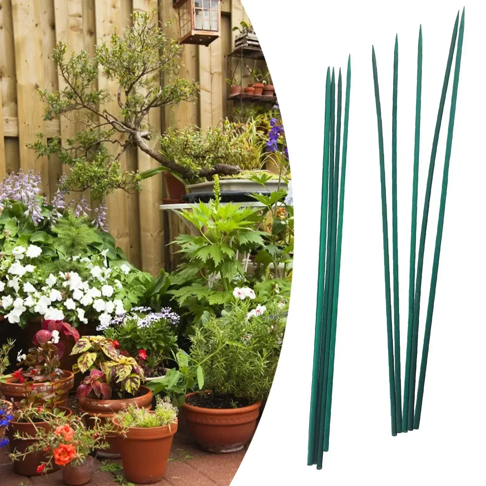 Gardening Tools Bundle - 10pc 40cm Plant Stake KIT Wood