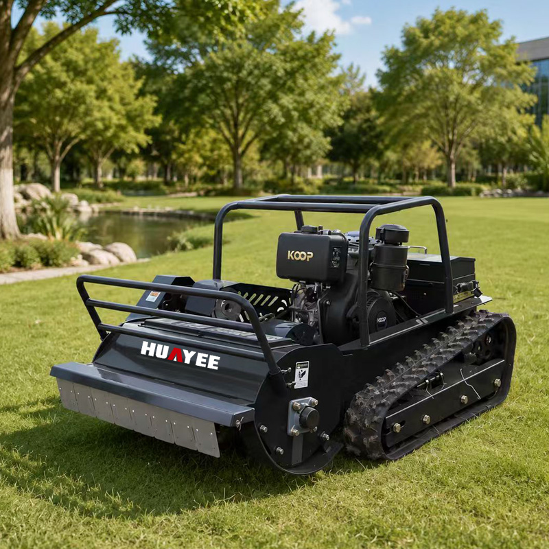 Gardening Tools Grass Cutter - Remote Control Tracked Lawn Mower Brush