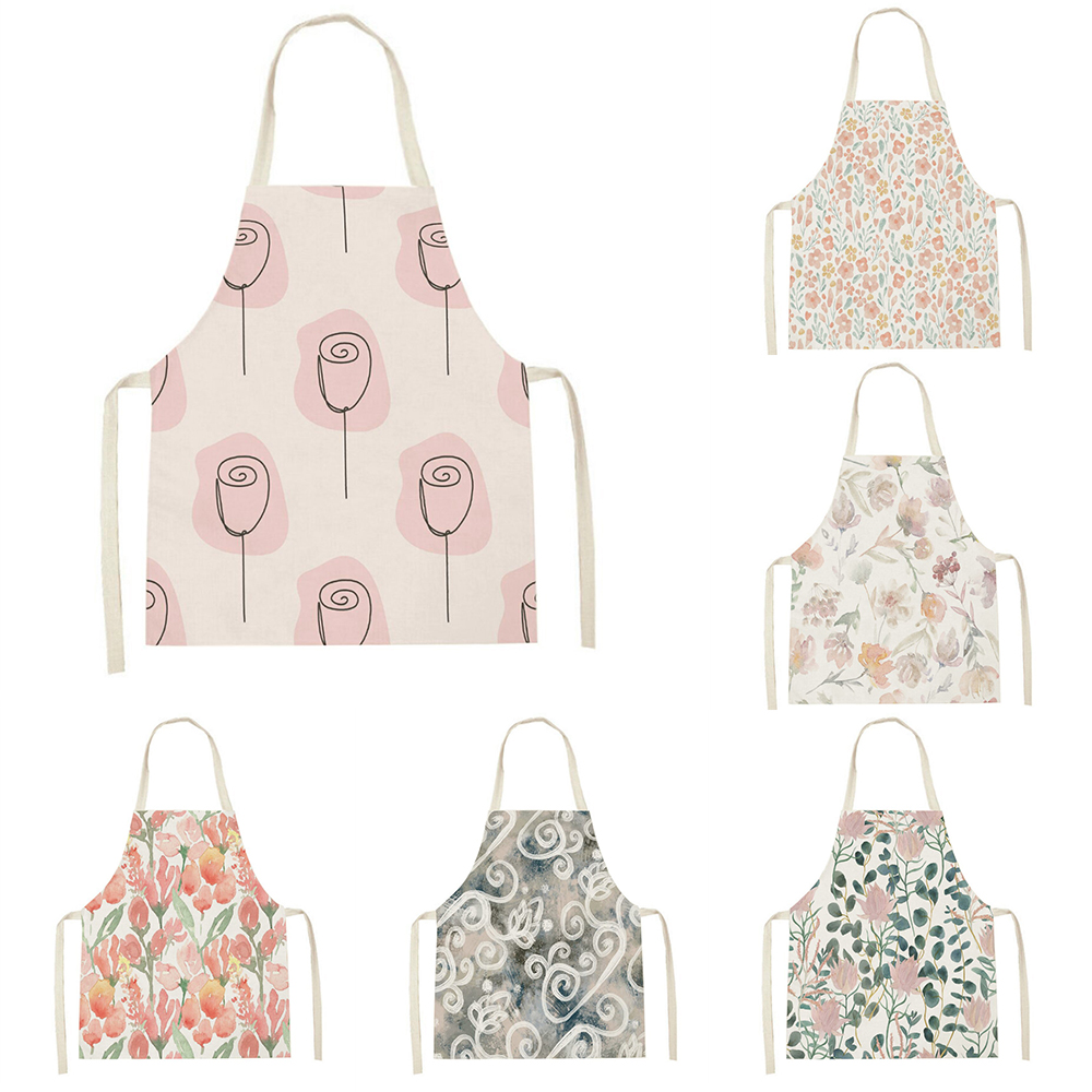 Gardening Tools Pink - Pink tulip kitchen apron Cleaning floral