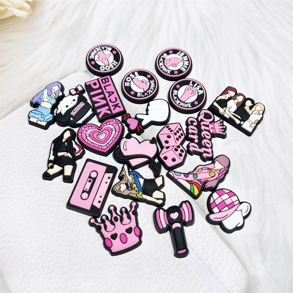 20pcs Musical Pink Black Shoe  - огляд і ціна Gardening Tools Pink