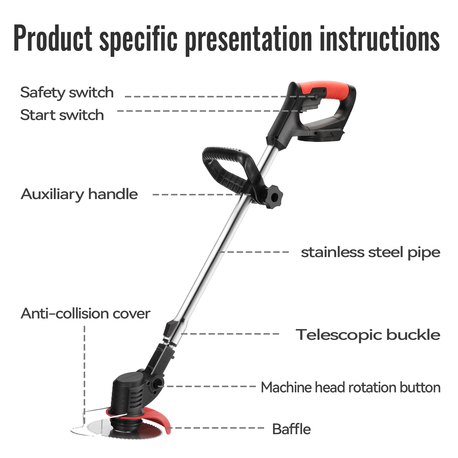 Lithium Electric Grass Trimmer - огляд і ціна Gardening Tools Grass Cutter