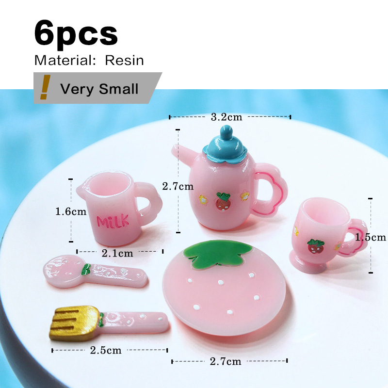 Pink Tea Set Miniature Figurin - огляд і ціна Gardening Tools Pink