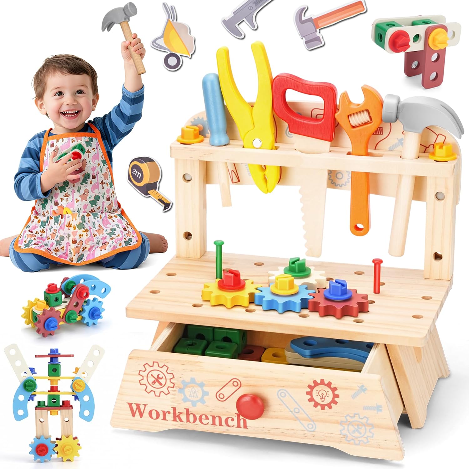 Wooden Tool Bench for Kids,Mon - огляд і ціна Gardening Tools For Toddlers