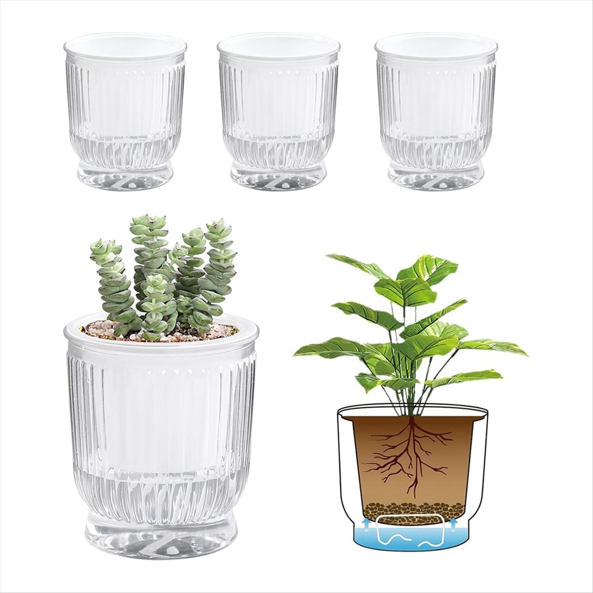 Self Watering Plant Pots, 4 In - огляд і ціна Self-Watering Planter