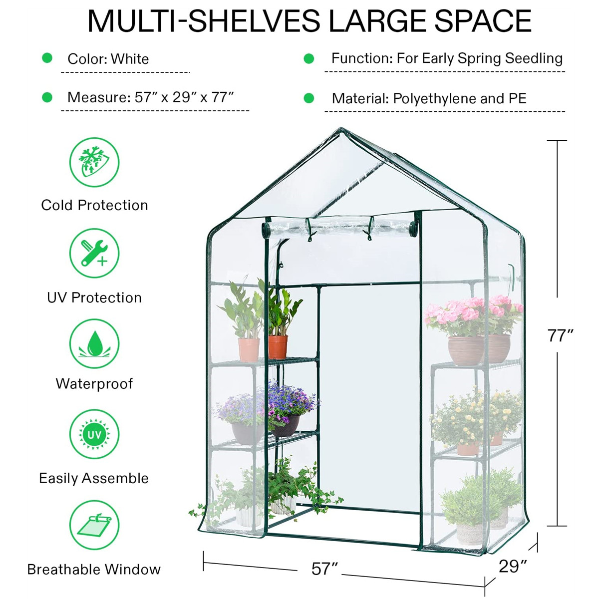 Walk-in 3-Tier Greenhouse Port - огляд і ціна Greenhouse Mini Indoor
