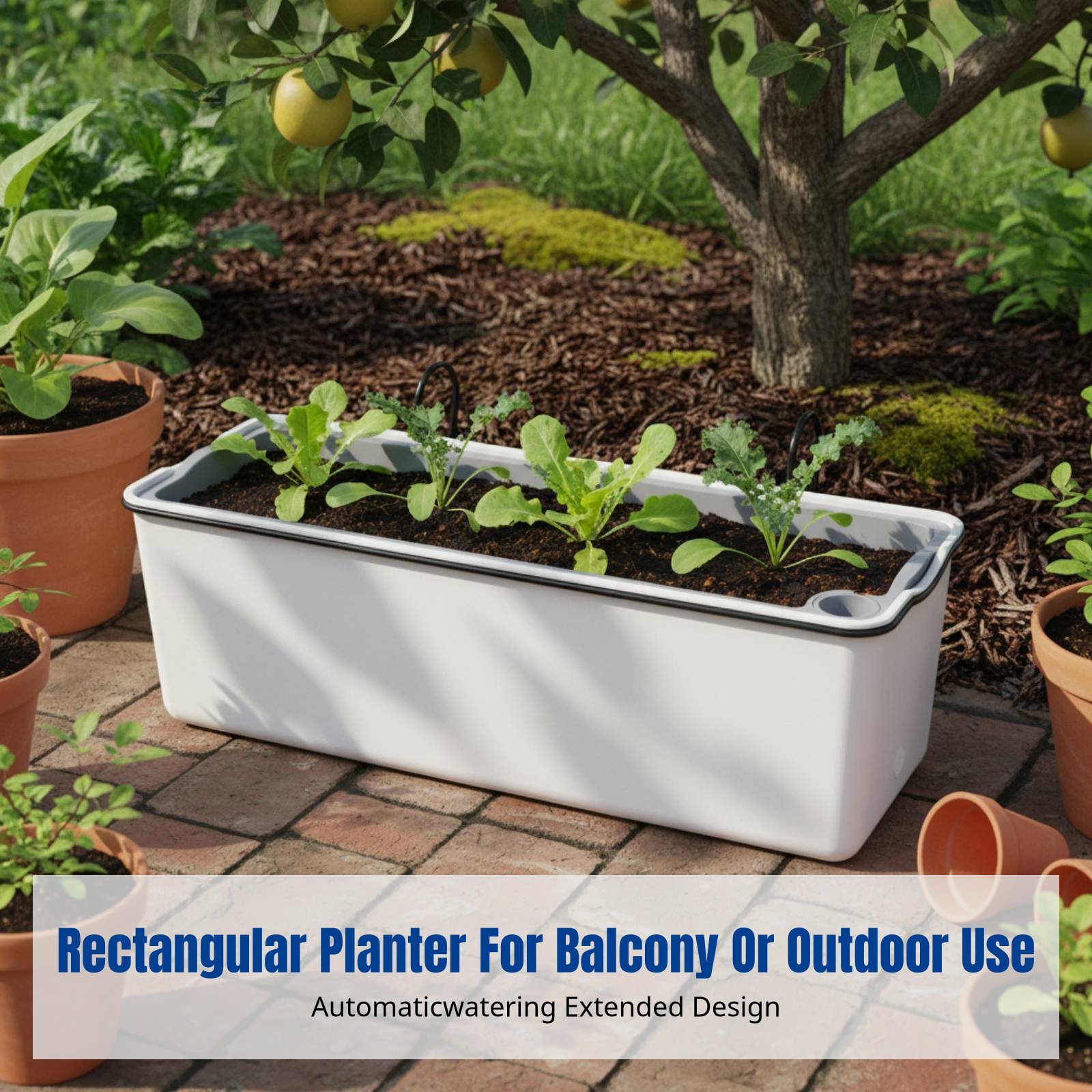 Balcony Hanging Flower Pot Rec - огляд і ціна Self-Watering Planter