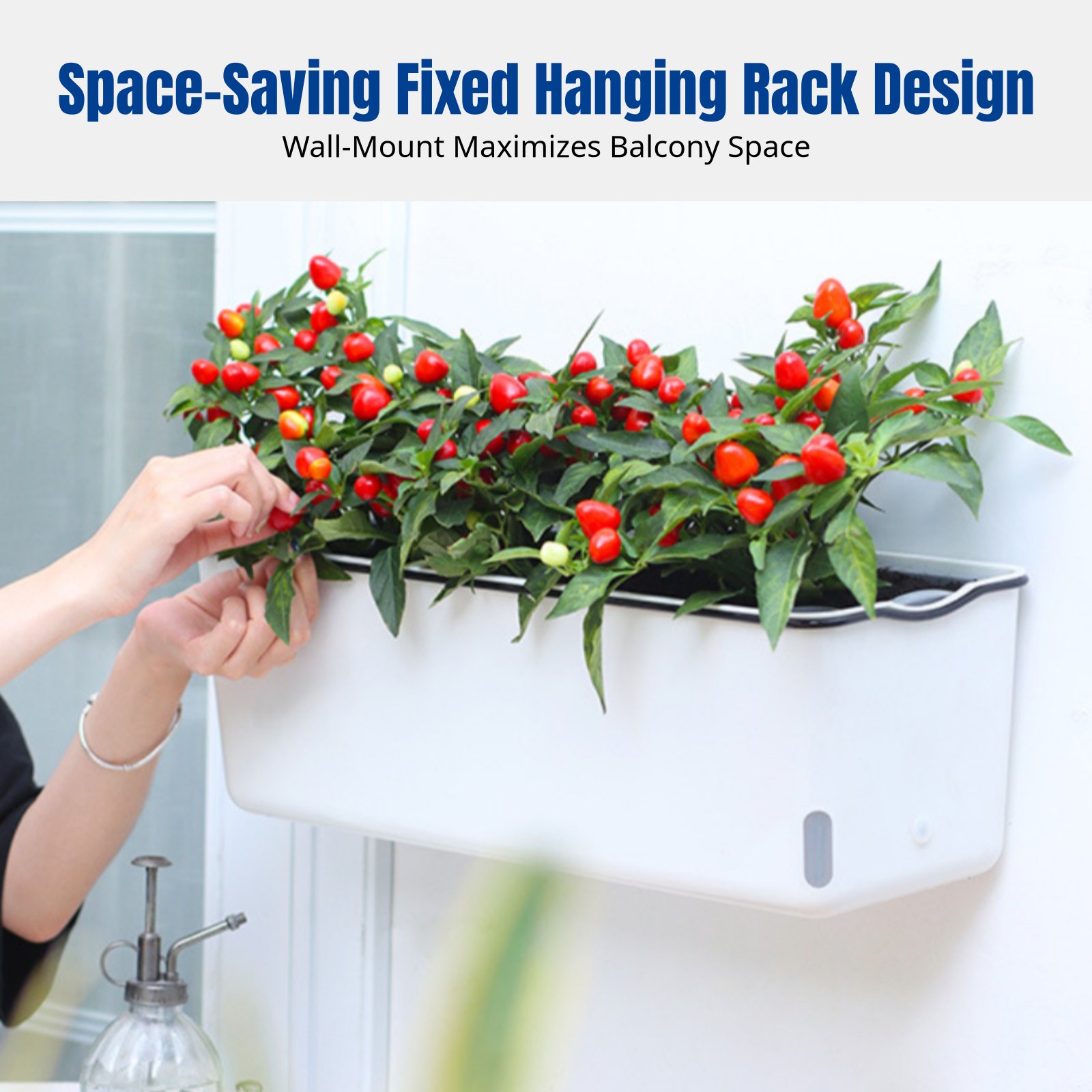 Balcony Hanging Flower Pot Rec - огляд і ціна Self-Watering Planter