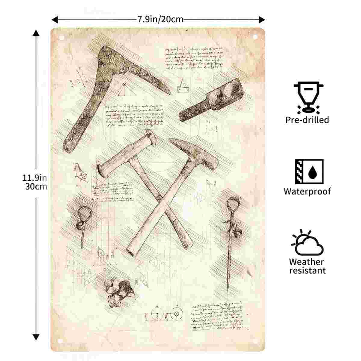 2D FLAT 1pc Vintage Hammer Too - огляд і ціна Gardening Tools Sketch
