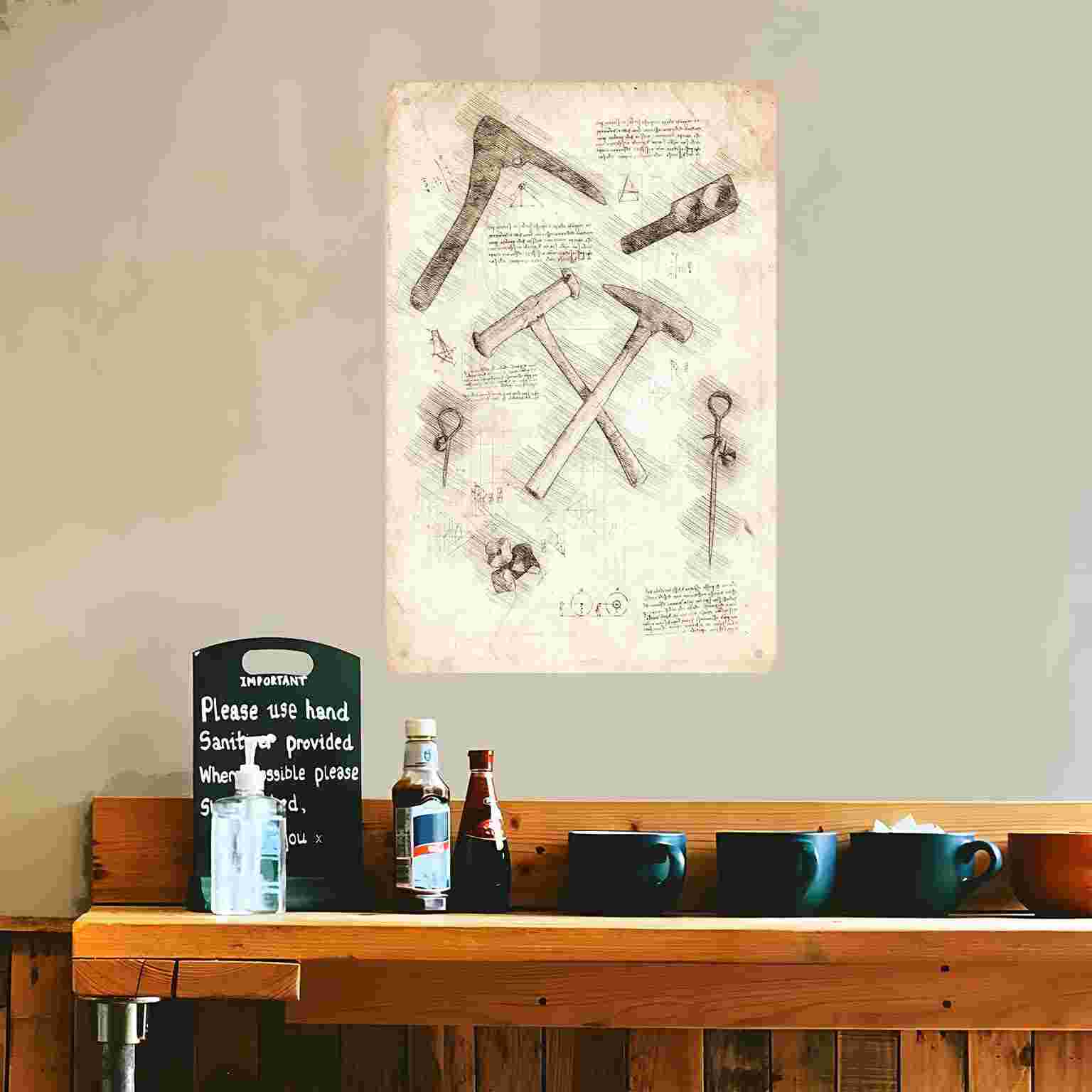 2D FLAT 1pc Vintage Hammer Too - огляд і ціна Gardening Tools Sketch