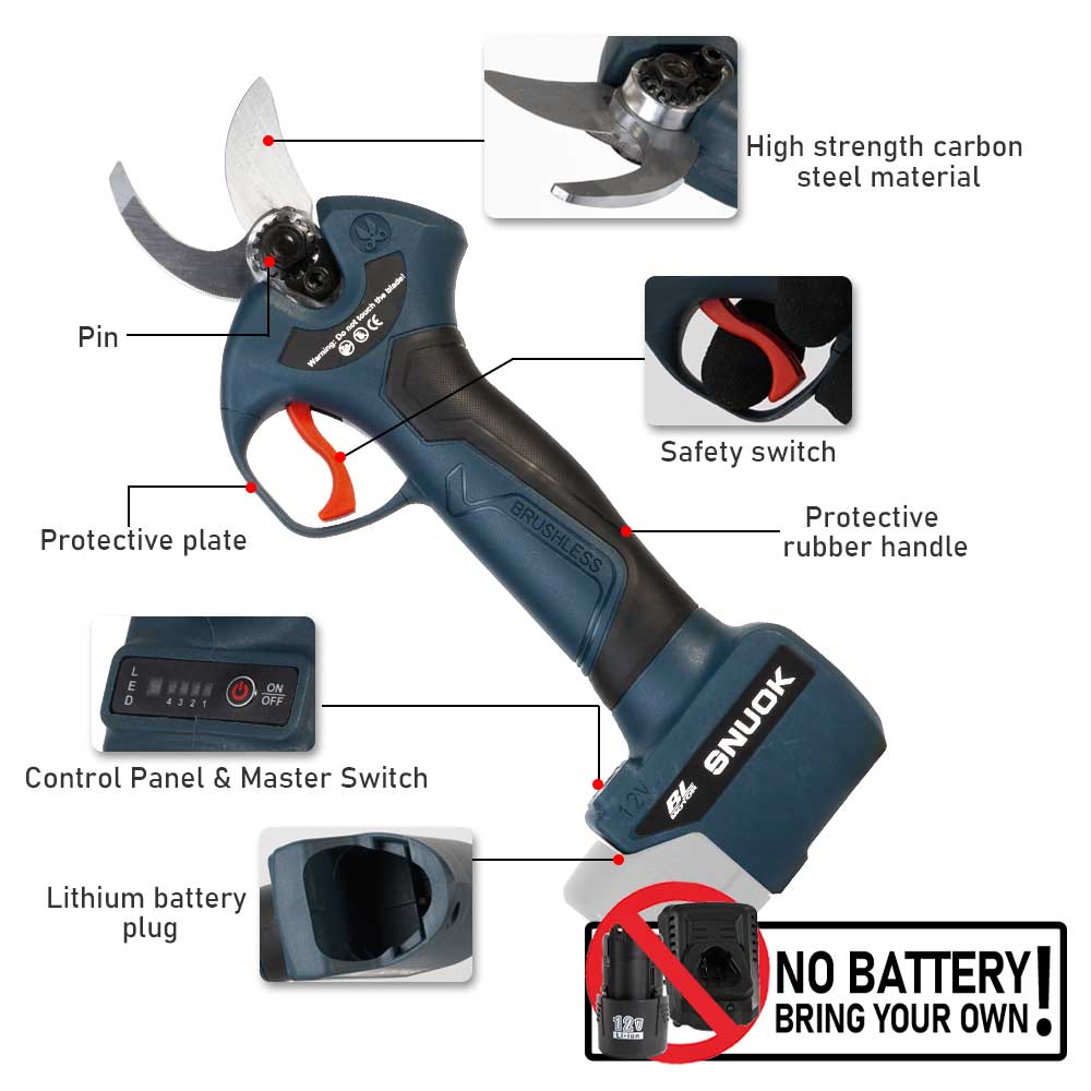 SNUOK 12V Brushless Electric P - огляд і ціна Gardening Tool Diy