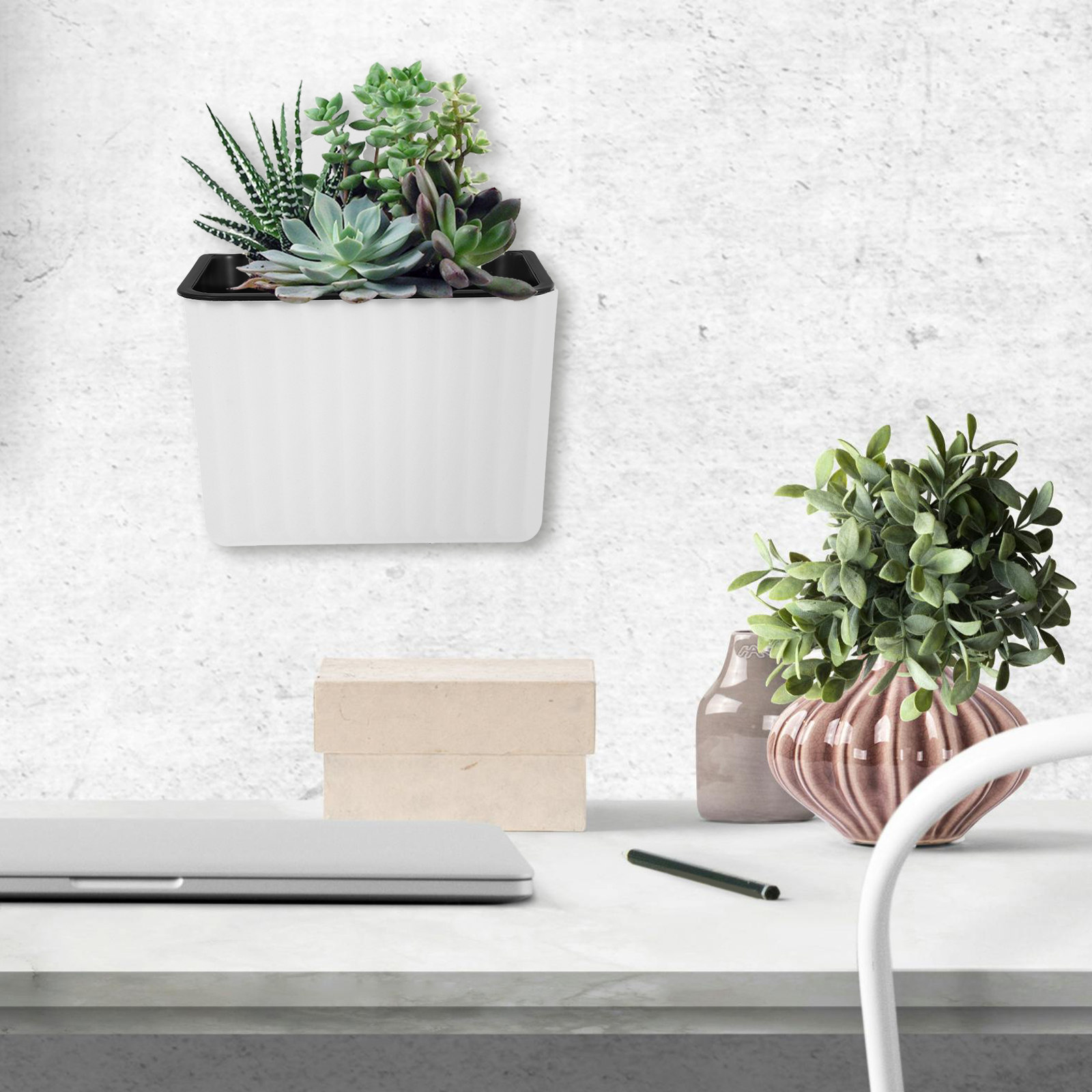 2Pcs Wall Mount Flower Pots Se - огляд і ціна Self-Watering Planter
