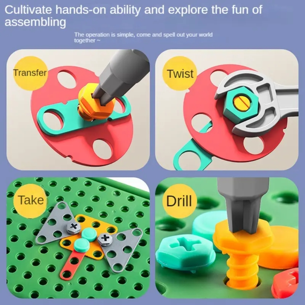 450Pcs Kids STEM Drill Set Cre - огляд і ціна Gardening Tools For Toddlers