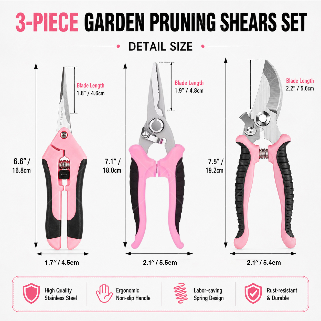Garden Fruit Picking Scissors  - огляд і ціна Gardening Tools Pink
