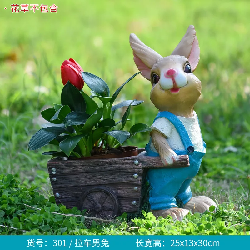Cartoon rabbit flower pot tank - огляд і ціна Gardening Tools Sketch