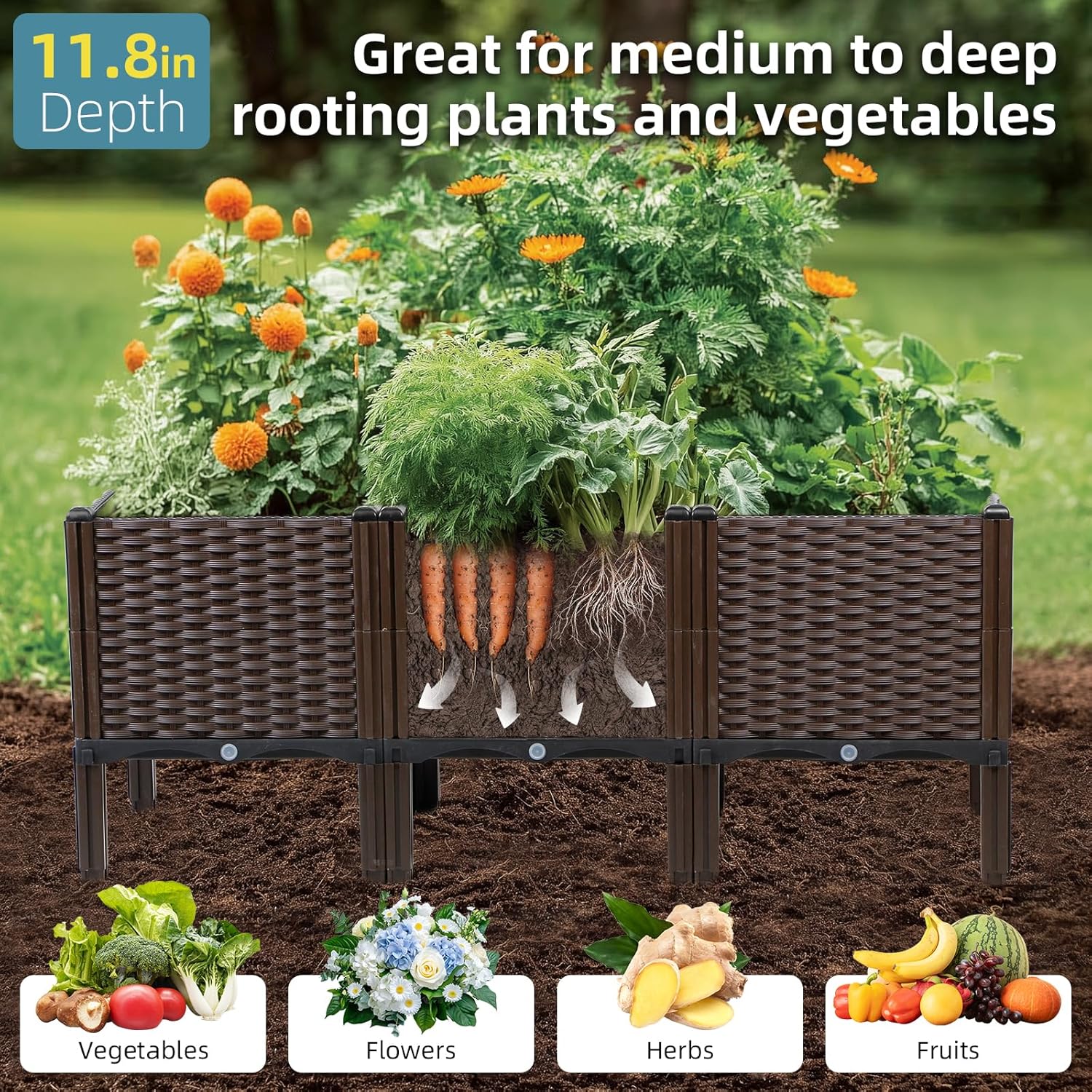 Outdoor Gardening Rattan Plant - огляд і ціна Self-Watering Planter