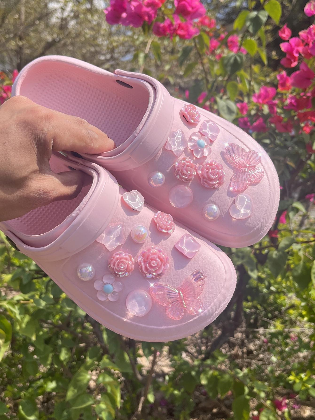 22 pcsbeach shoes Shoe Flower  - огляд і ціна Gardening Tools Pink