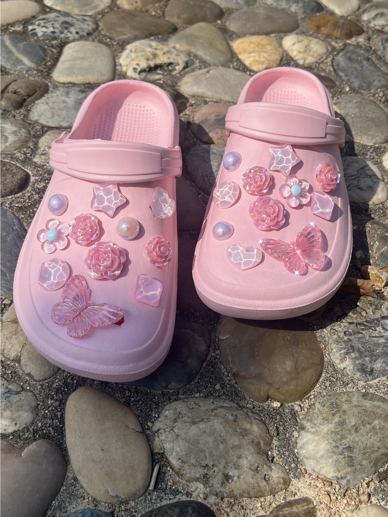 22 pcsbeach shoes Shoe Flower  - огляд і ціна Gardening Tools Pink